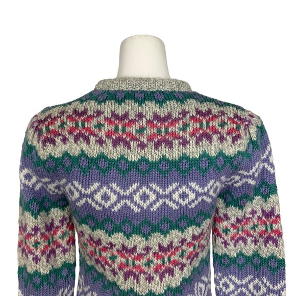 Currants By Jeri Jo Vintage Sweater M Gray Wool Blend - Picture 7 of 11